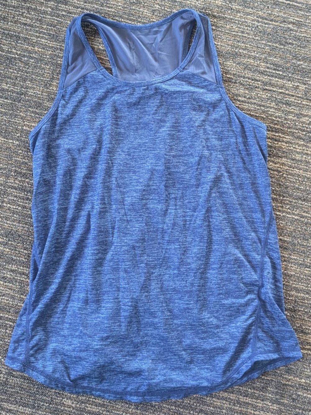 Blue Space Dye Racerback Athletic Tank Top Women’s Medium